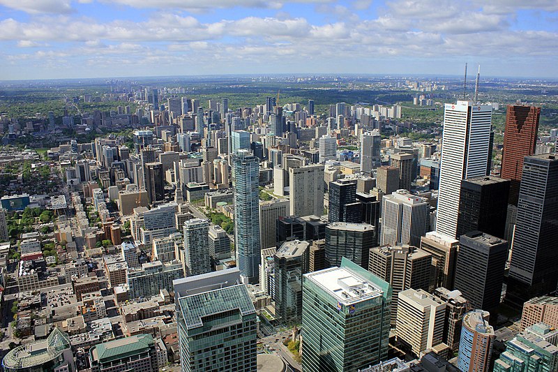 downtown view from the CN Tower